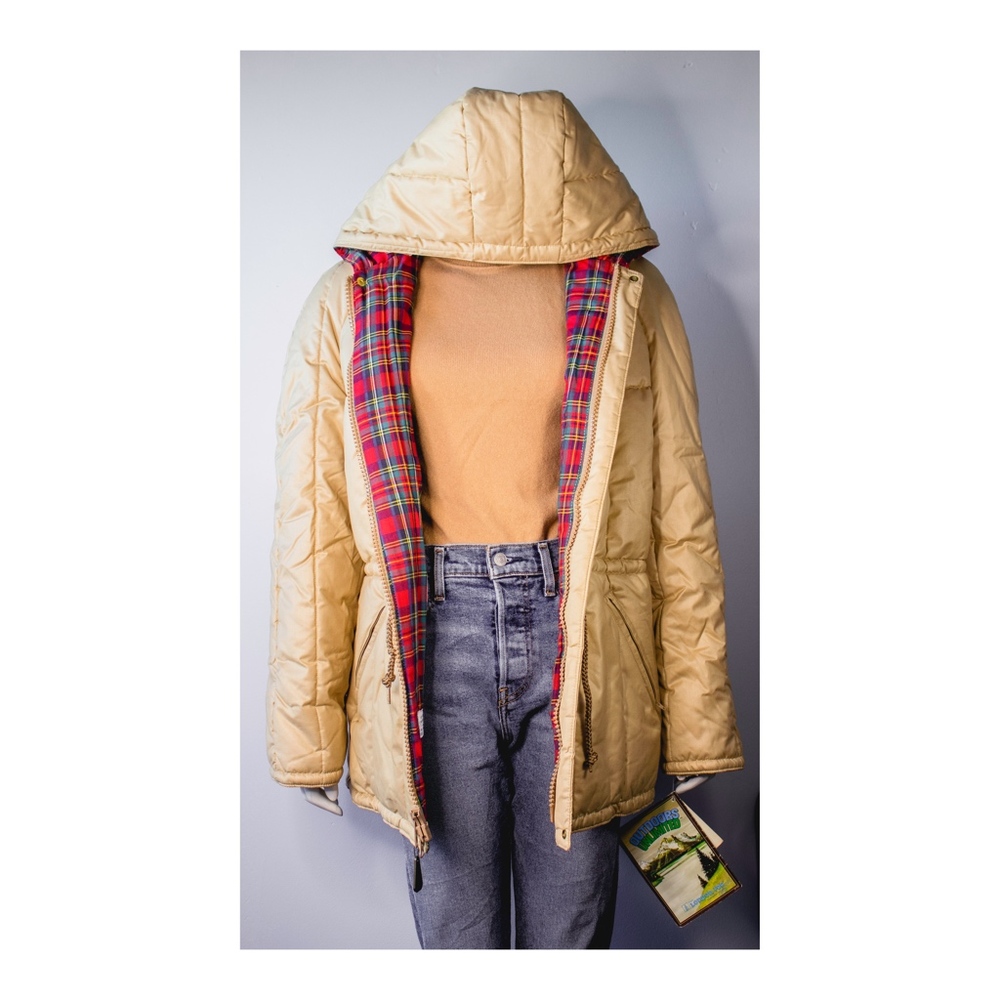 Vintage NWT London Fog Beige Puffer Coat sz 42